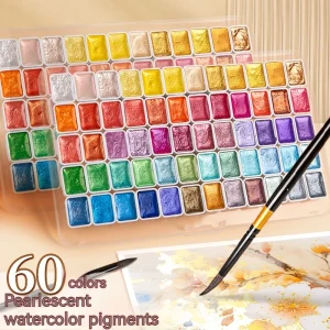 12/20/24/60 Boja Pearl akvarel Pigment Set gvaš boja Prijenosni čvrsti akvarel pigment za slikarske potrepštine

 – ŠKOLSKI PRIBOR